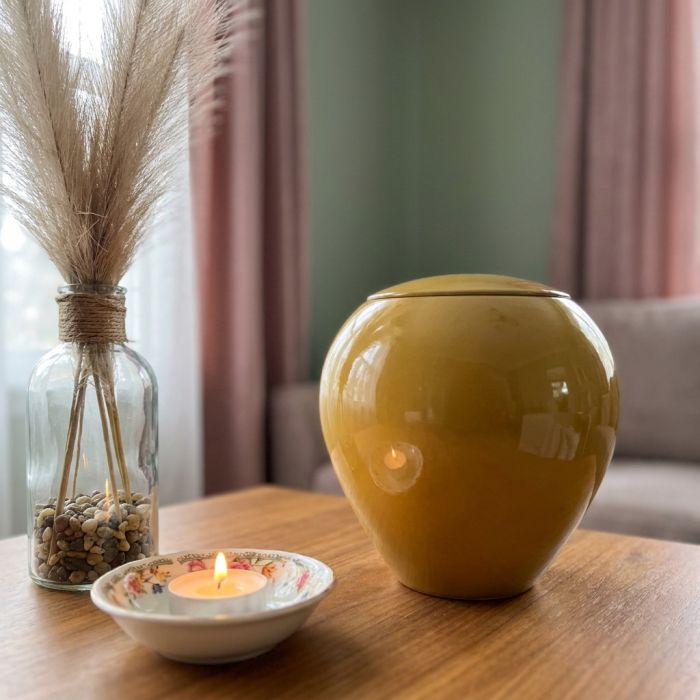 Keramische urn Hazel - geel (4.00 L)