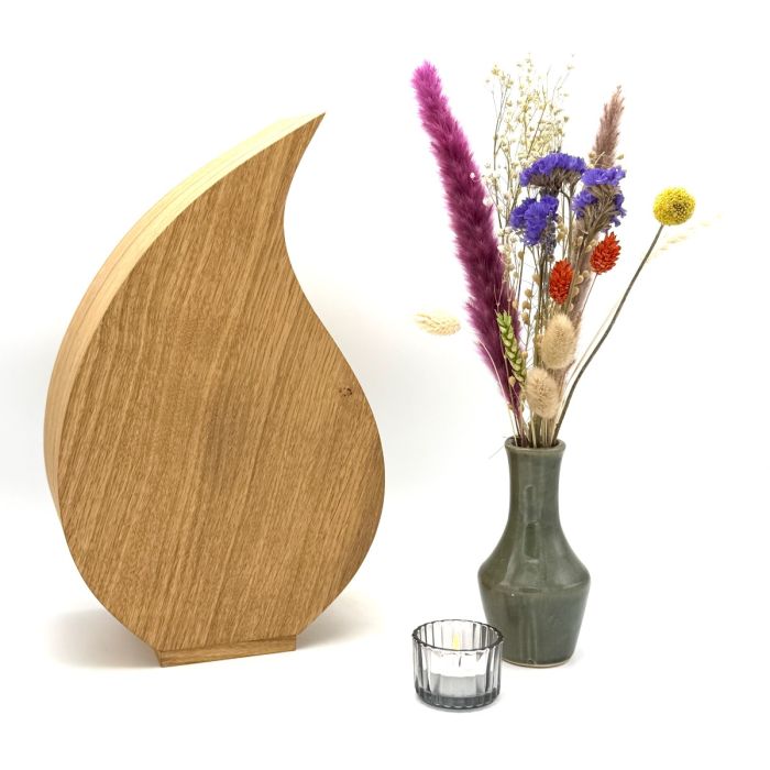 Houten urn Magnolia - eikenhout