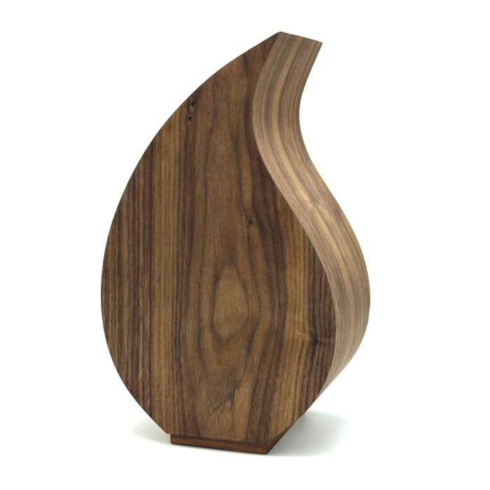 Houten urn Magnolia - notenhout