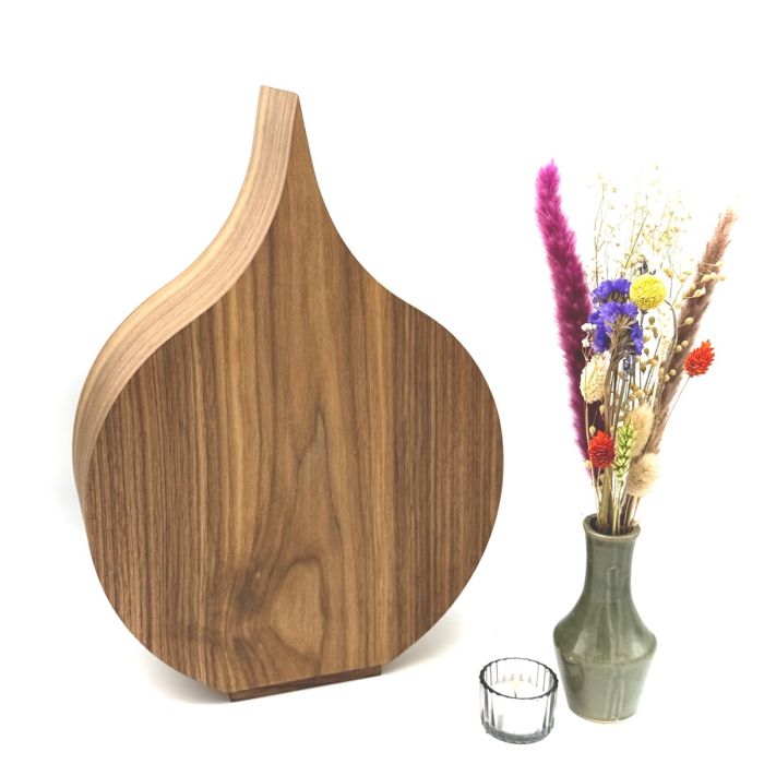 Houten urn Dahlia - notenhout