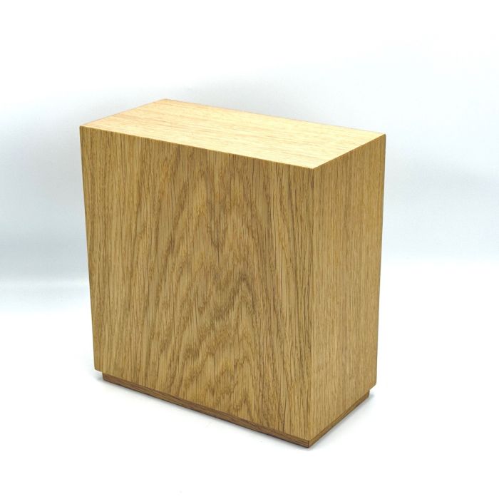 Houten urn modern rechthoek - eikenhout