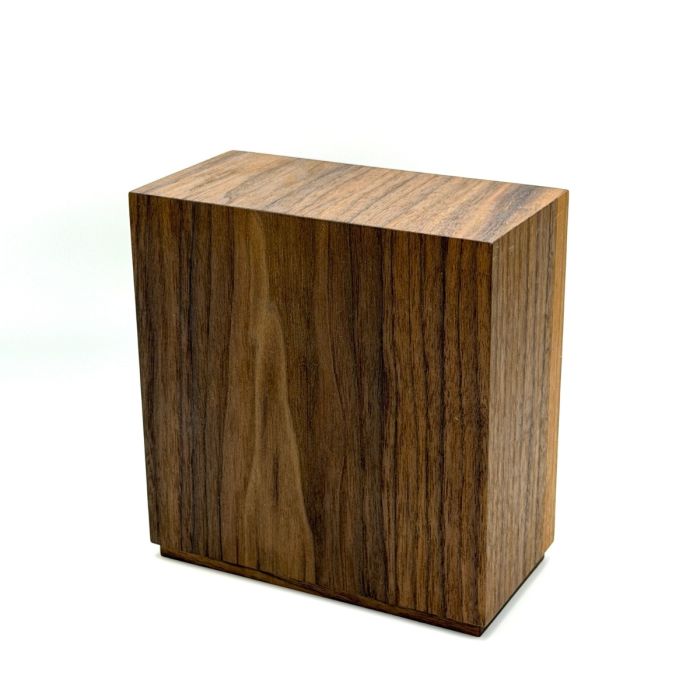 Houten urn modern rechthoek - notenhout