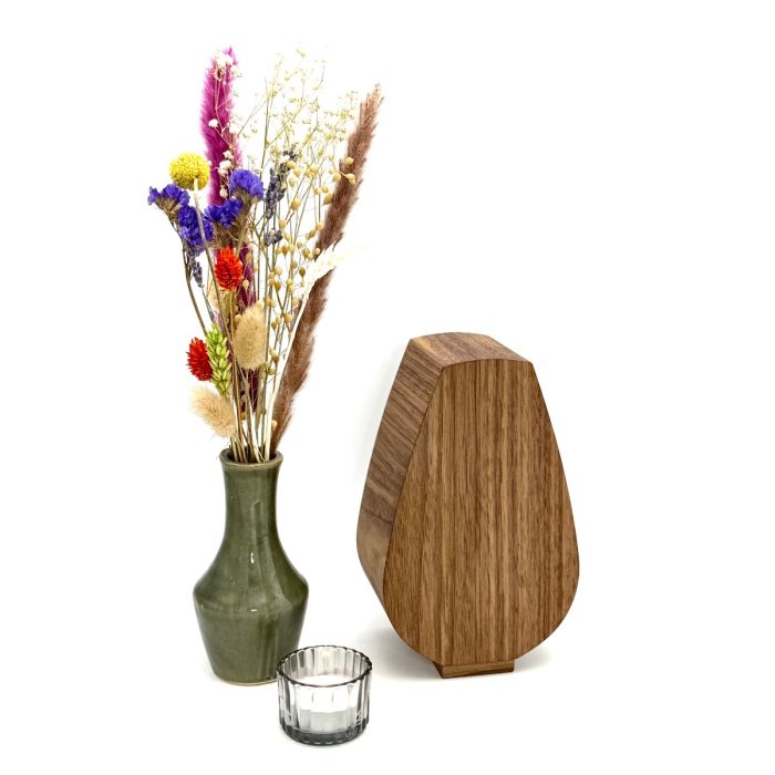 Houten urn Anjer - notenhout (0.80 L)