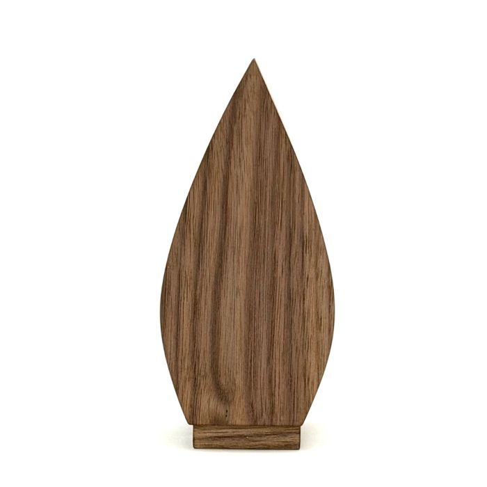 Houten mini-urn Tulp - notenhout