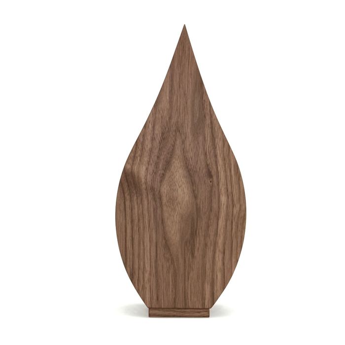 Houten urn Lelie - notenhout