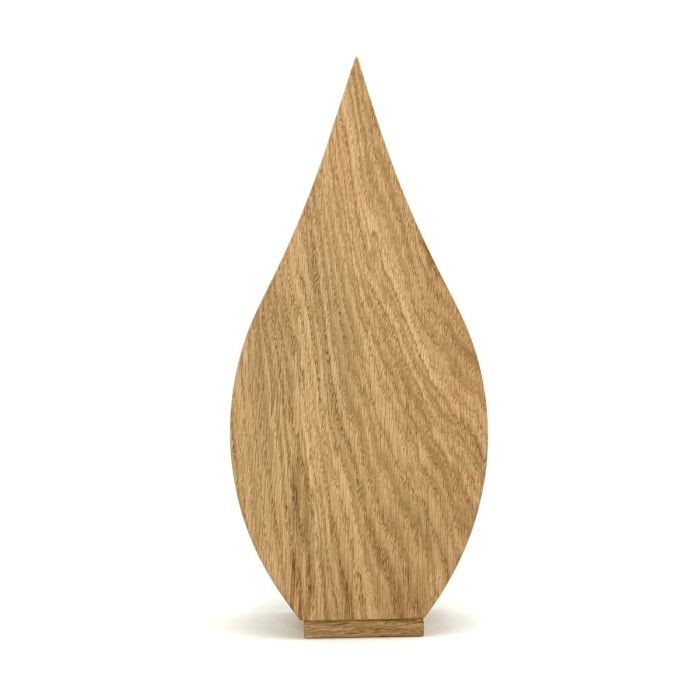 Houten urn Lelie - eikenhout