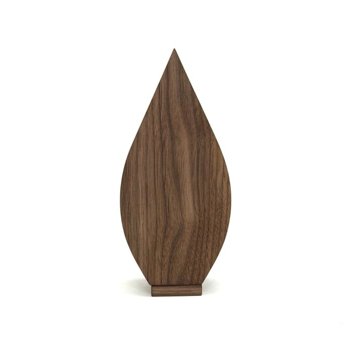 Houten urn Tulp - notenhout
