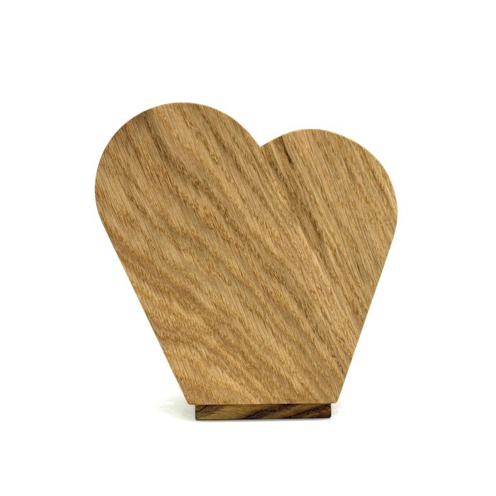 Houten urn hart - eikenhout (1.10 L)