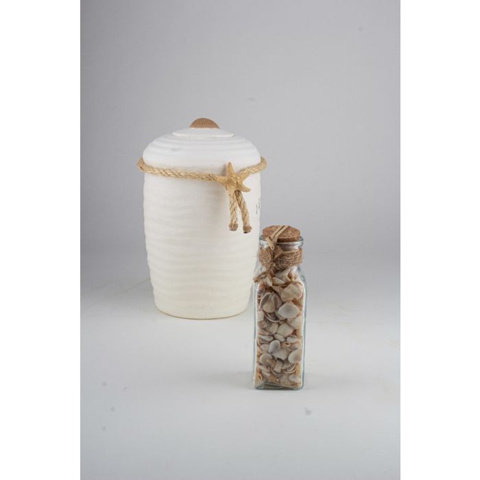 Biologische urn Riviera - wit