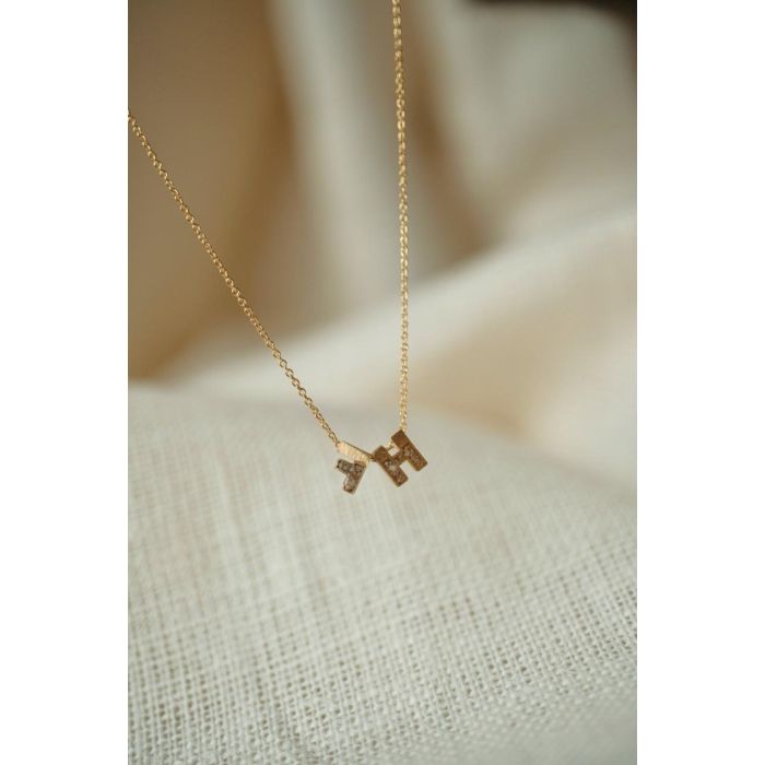 Minitials gouden armband Signature - witgoud