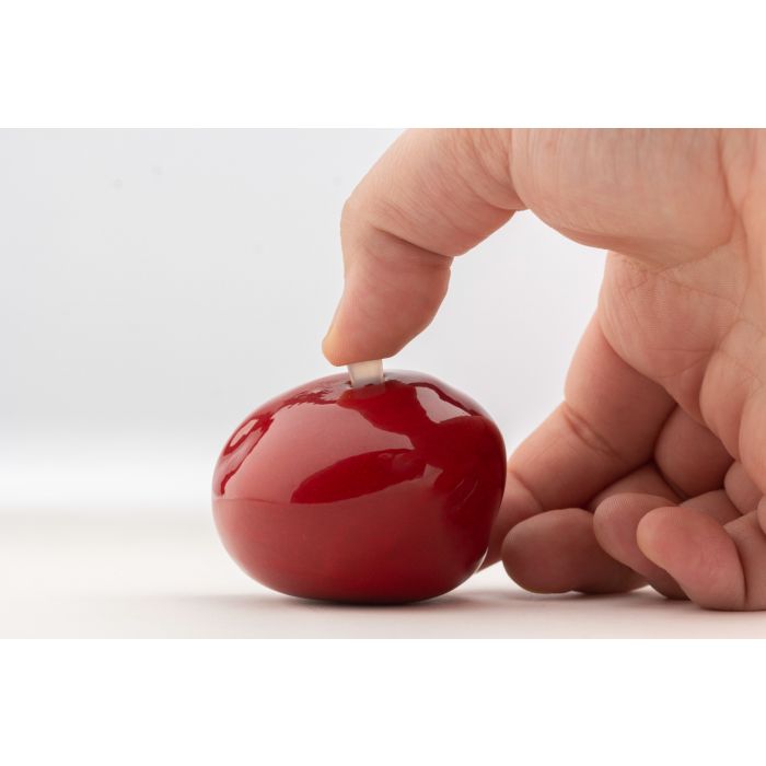 Keramische mini-urn knuffelkeitje - mat roze (0.05 L)