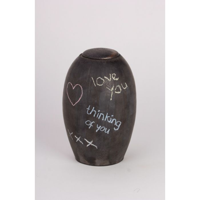 Keramische urn my feelings beschrijfbaar - zwart (4.70 L)