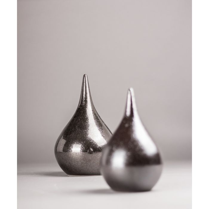 Keramische urn teardrop - metallic bruin (3.50 L)
