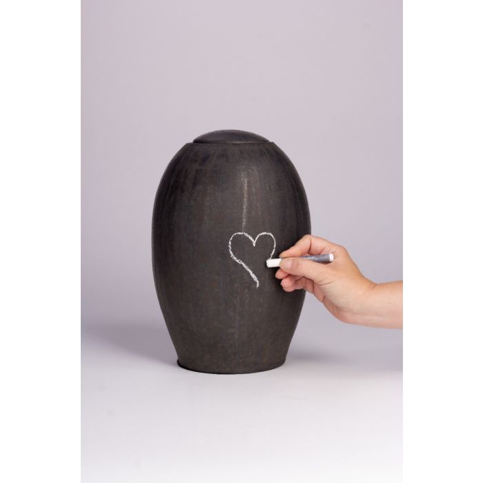 Keramische urn my feelings beschrijfbaar - zwart (4.70 L)