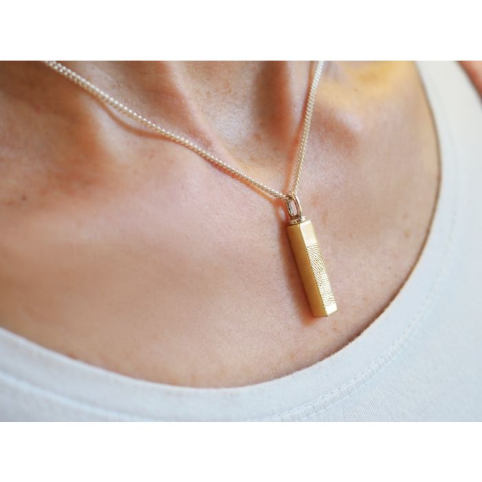 Zilveren ashanger met vingerafdruk (27.8 mm)