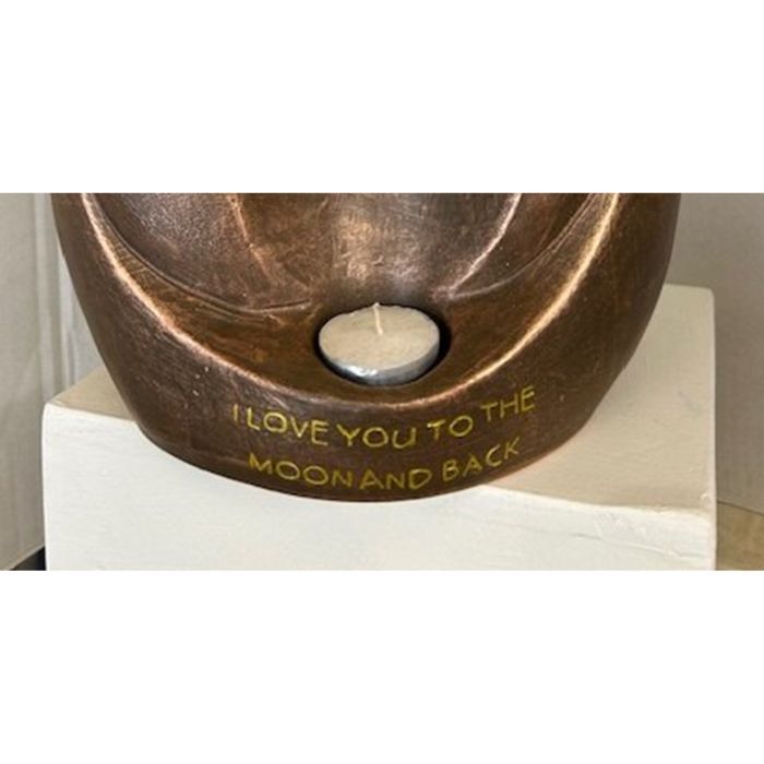 Keramische urn tederheid met waxinelichtje - bronskleurig (0.50 L)