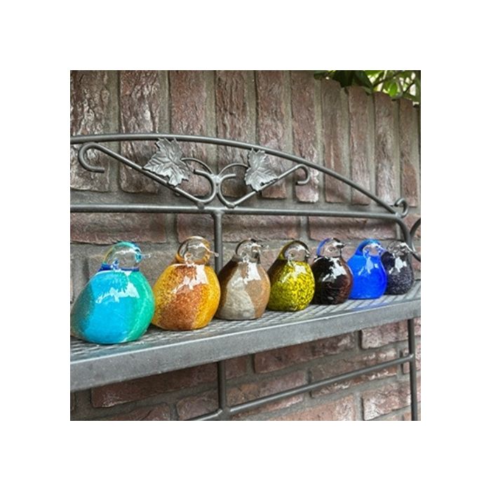Glasobject vogeltje - meerkleurig geel (0.03 L)