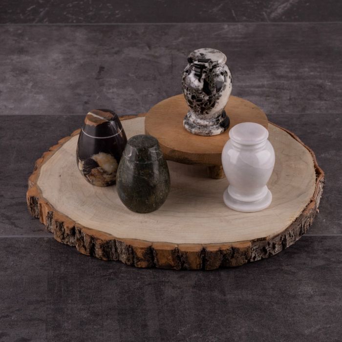 Marmeren urn modern - zwart (0.15 L)