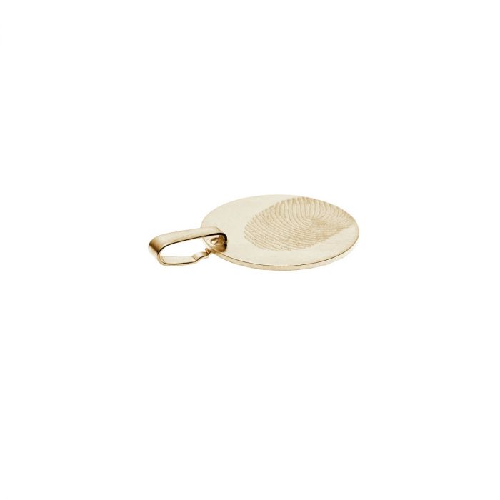 Vingerafdruksieraad rond vlak - goud