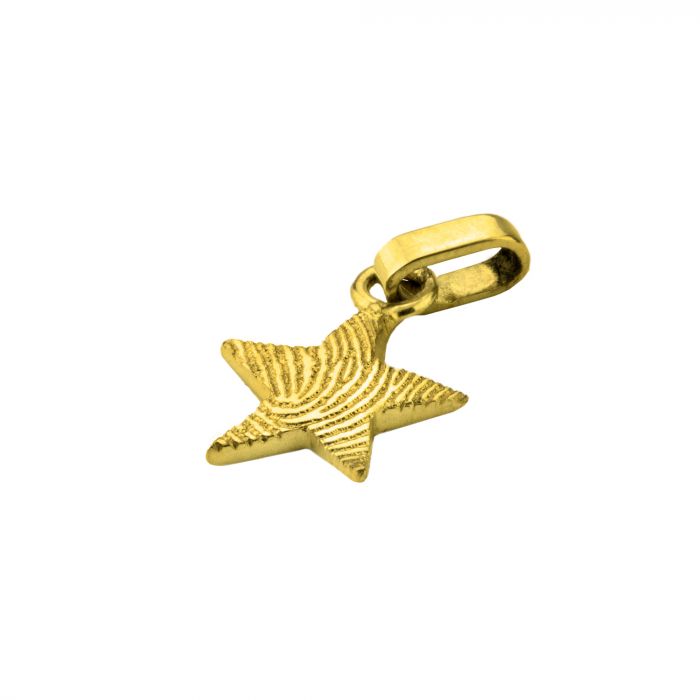 Vingerafdruksieraad sterretje goud